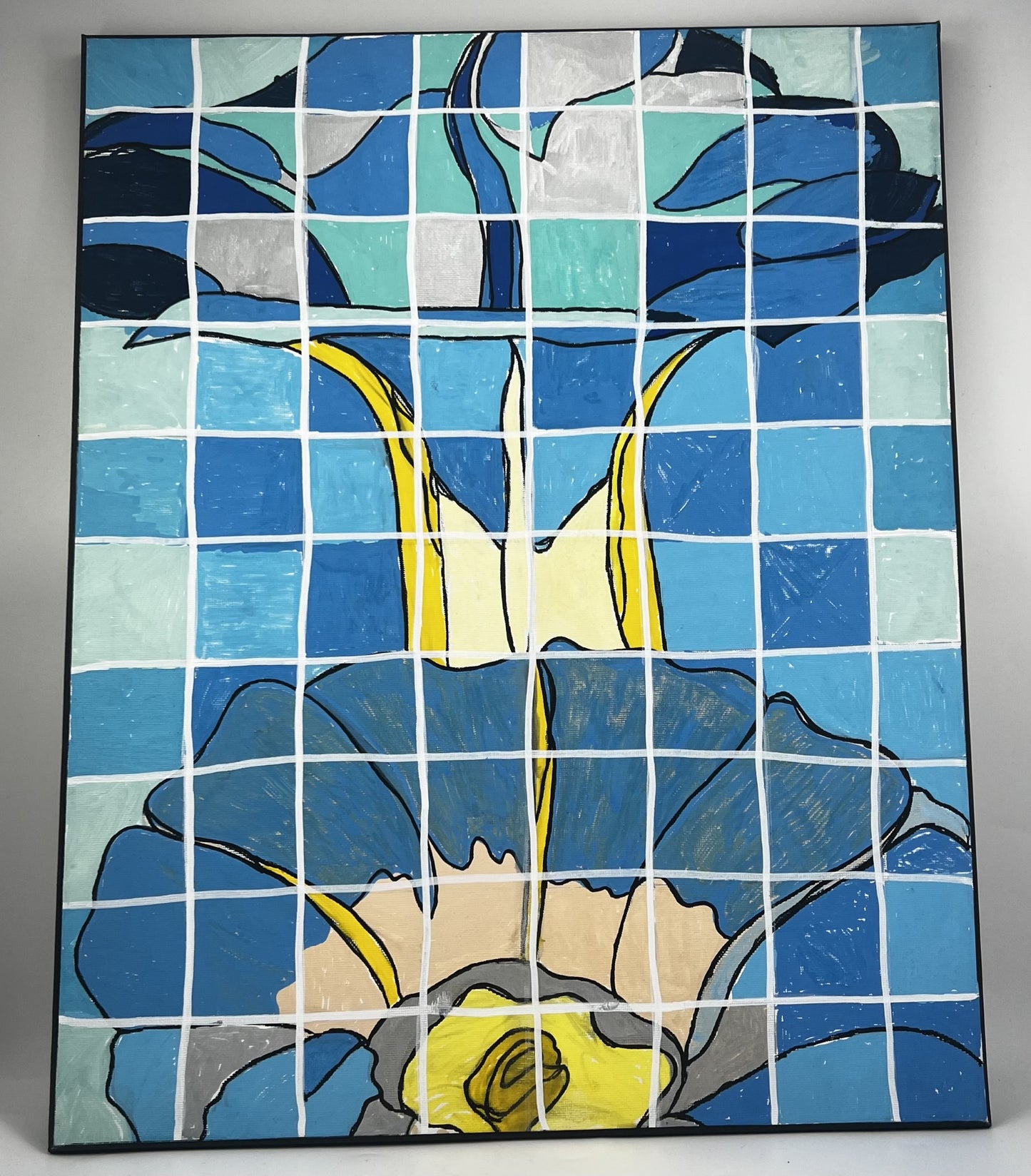 Tiled Flower Blue