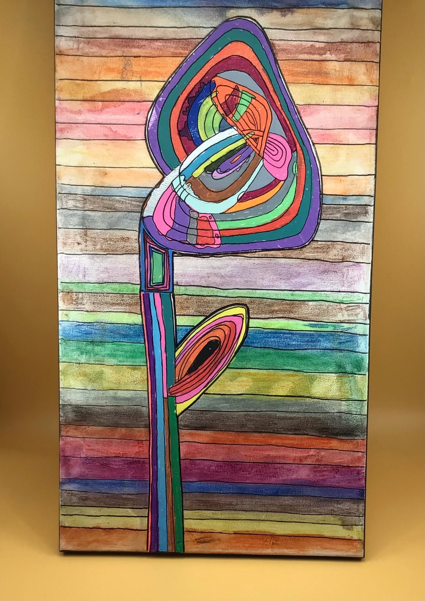 Rainbow Geometric Flower Wall Hanging