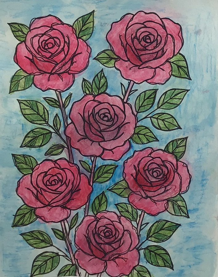 Roses In Bloom