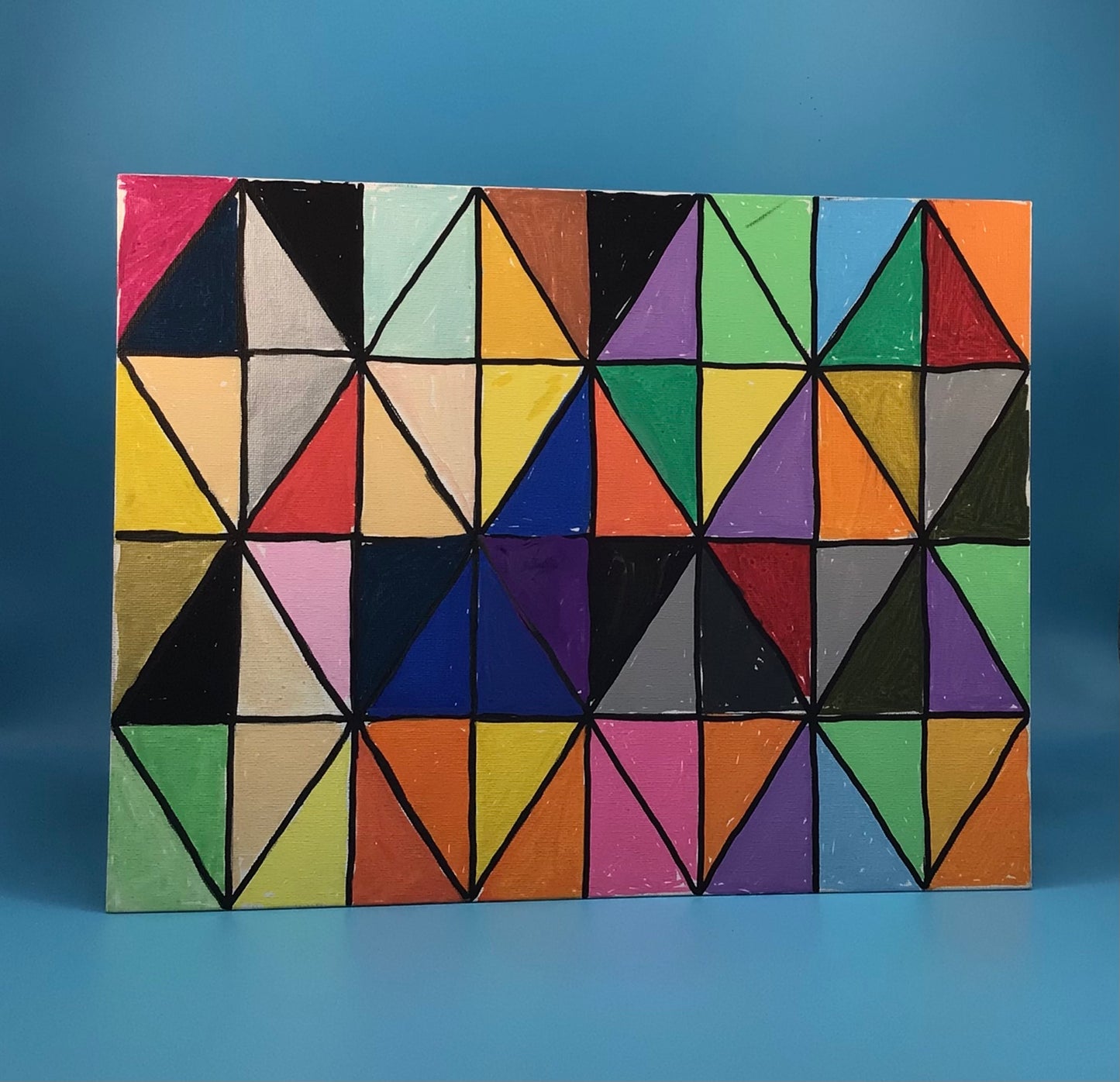 Geometric Triangles Painting