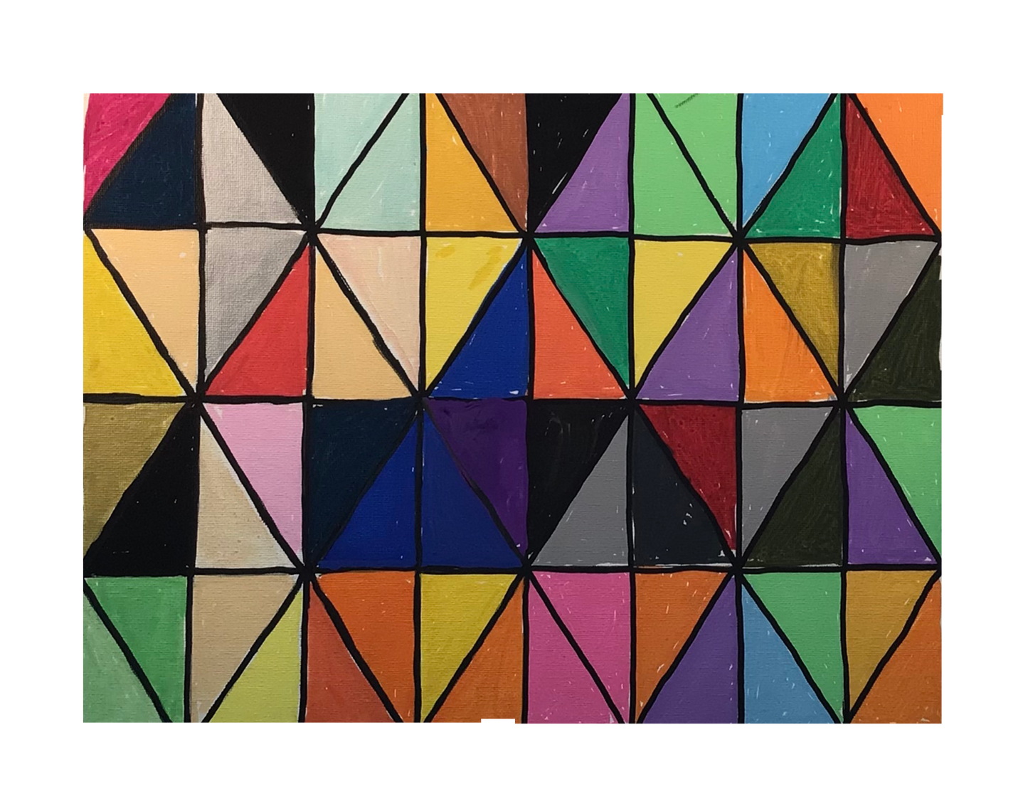 Geometric Triangles Painting