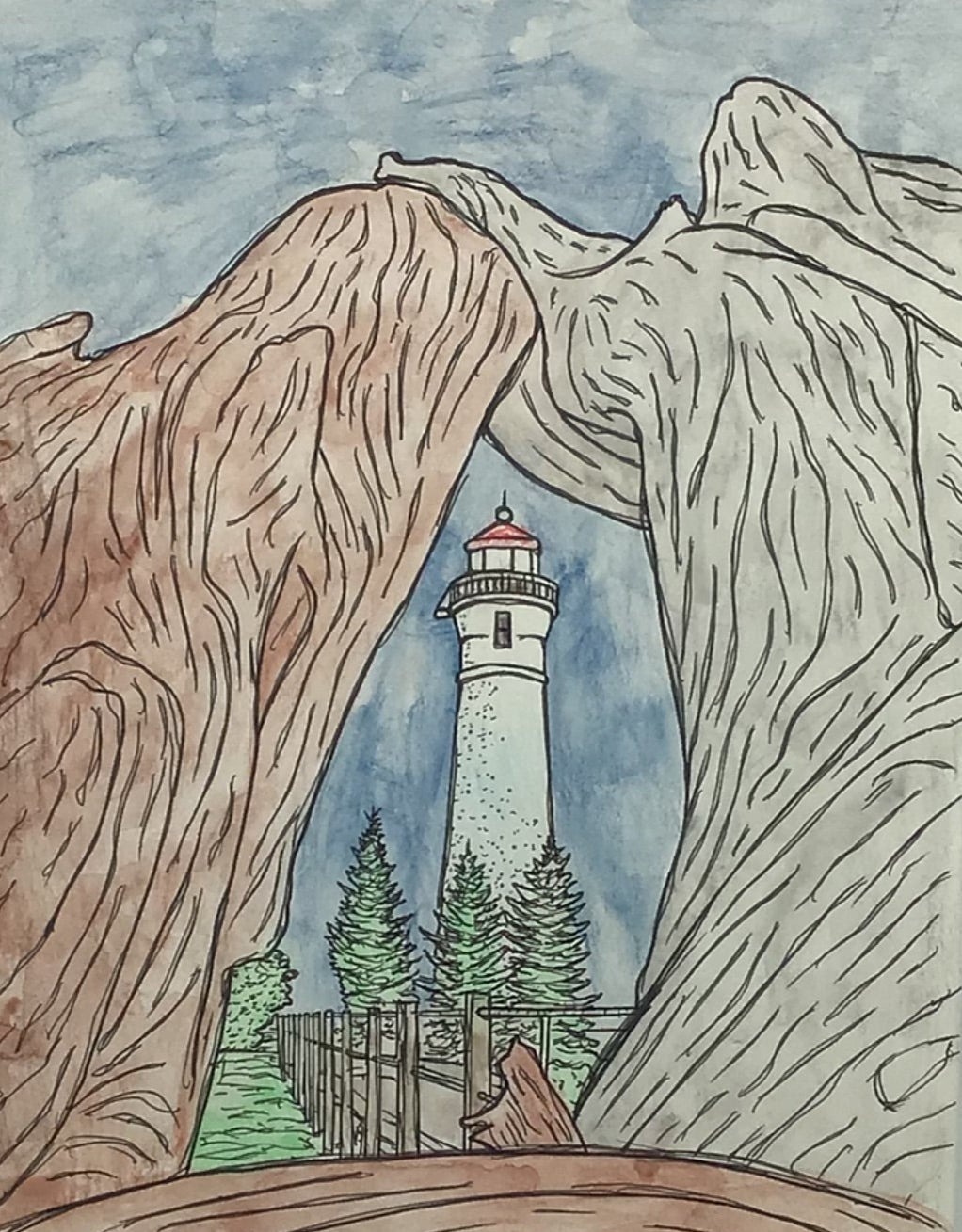 Lighthouse Watercolor