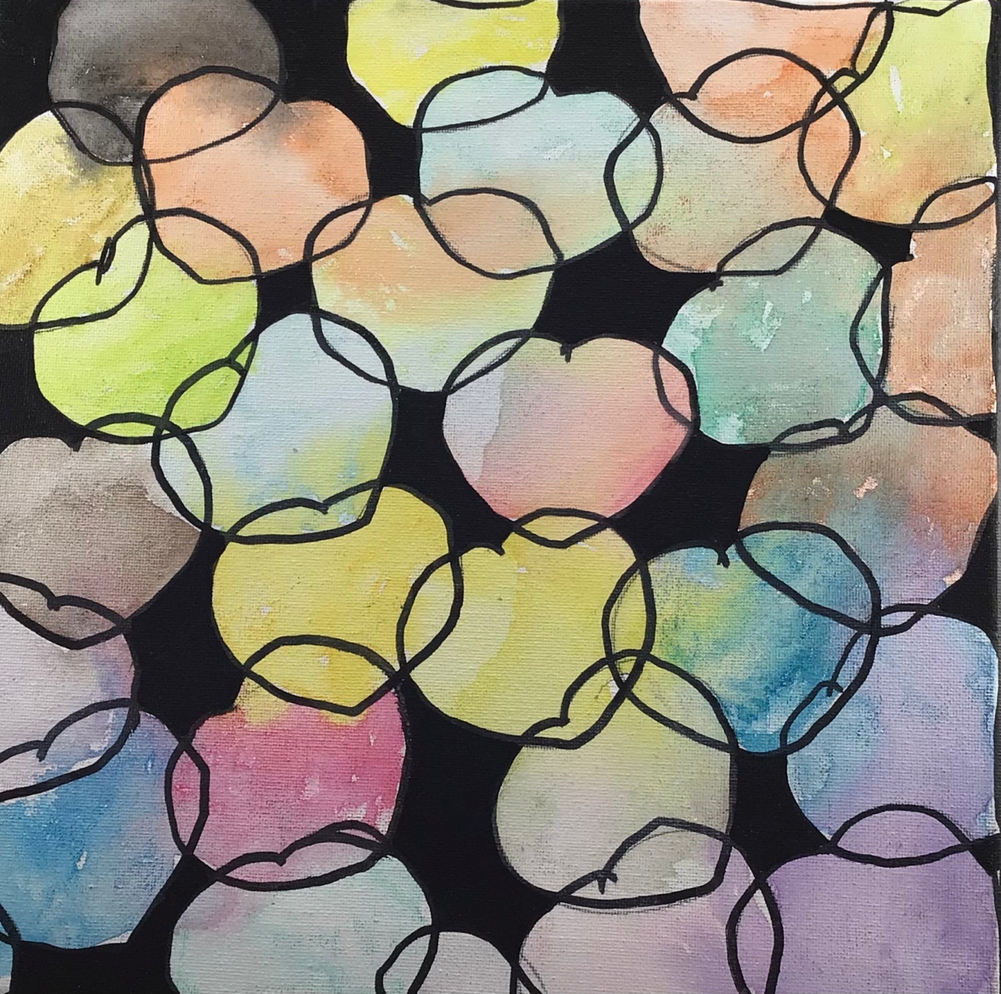 Layered Watercolor Hearts