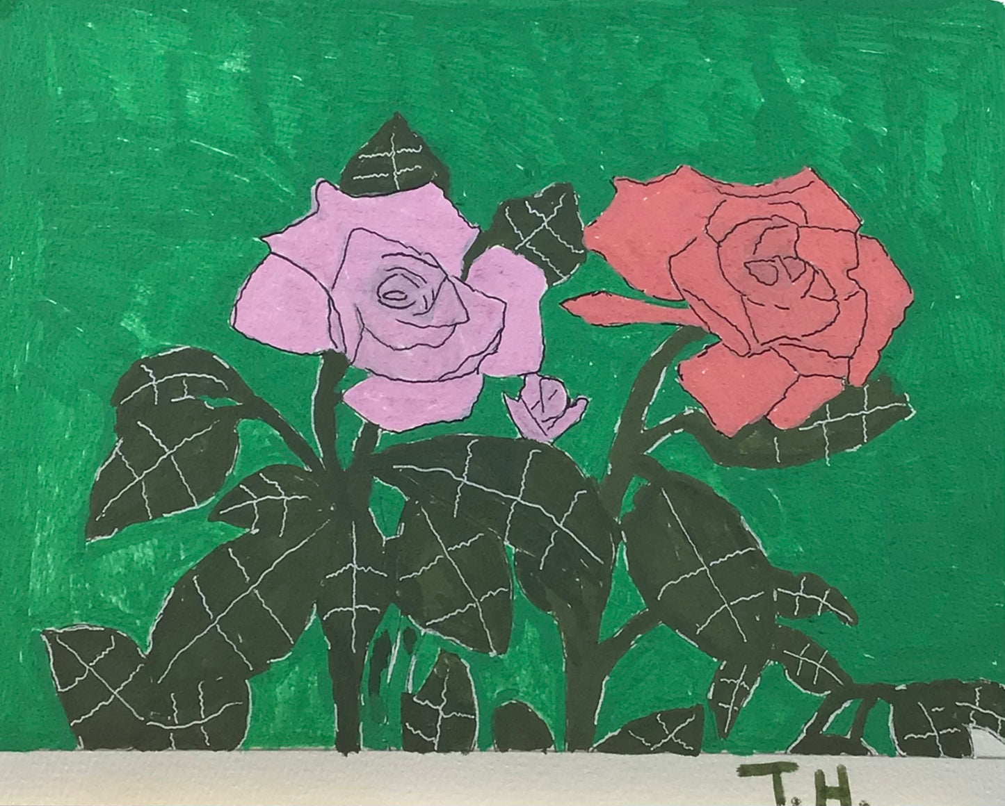 Flowers Checker Green