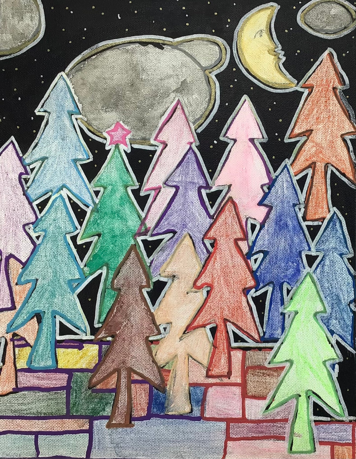 Colorful Tree Night