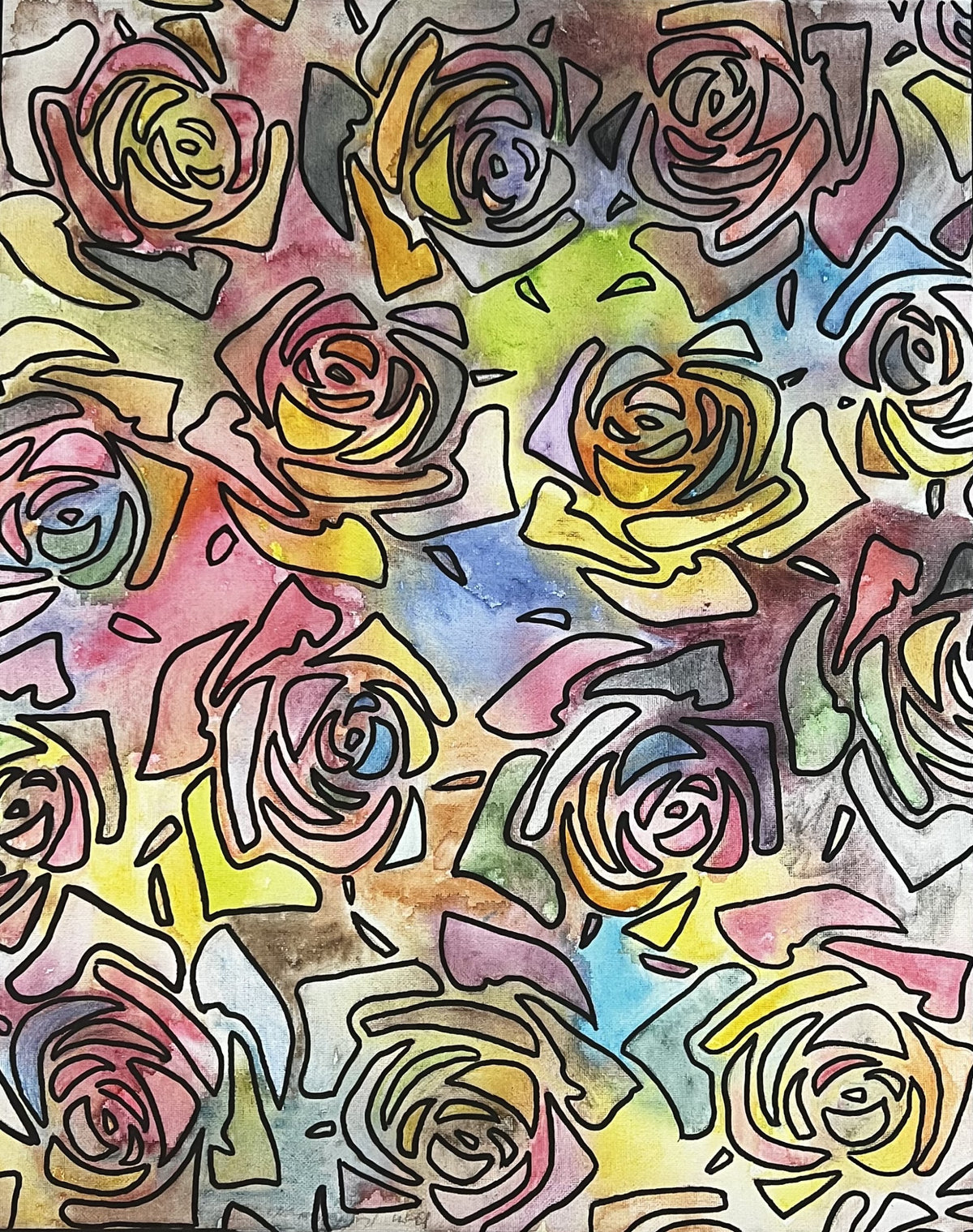 Tye Dye Roses